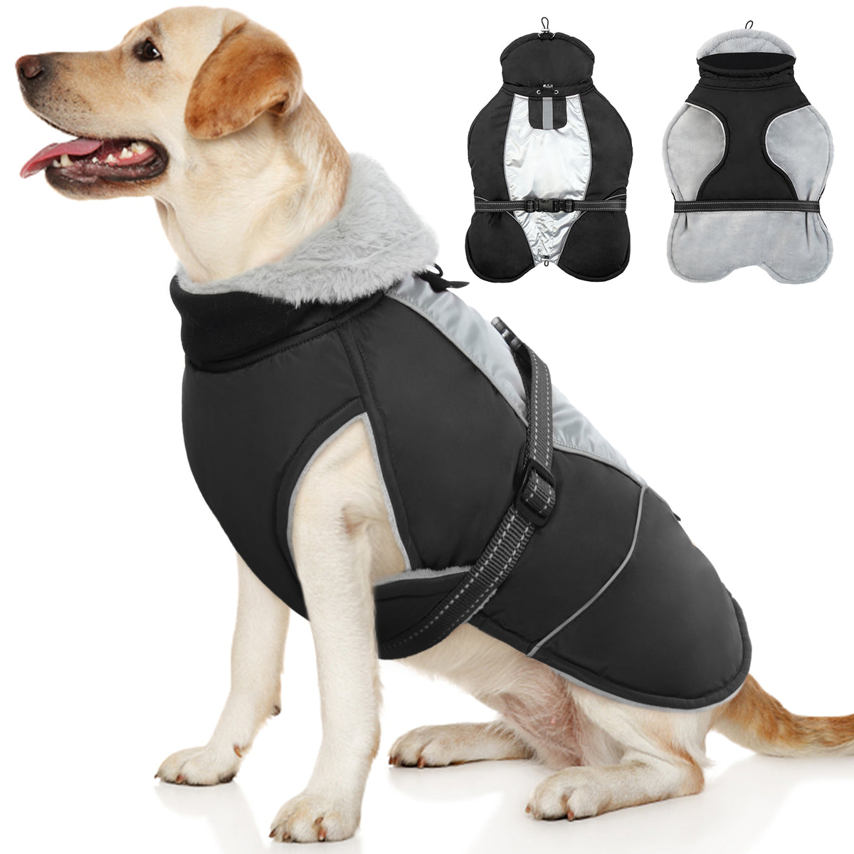 Dog Coat for Winter Reflective Cold Weather Dog Jacket Vest KUOSER