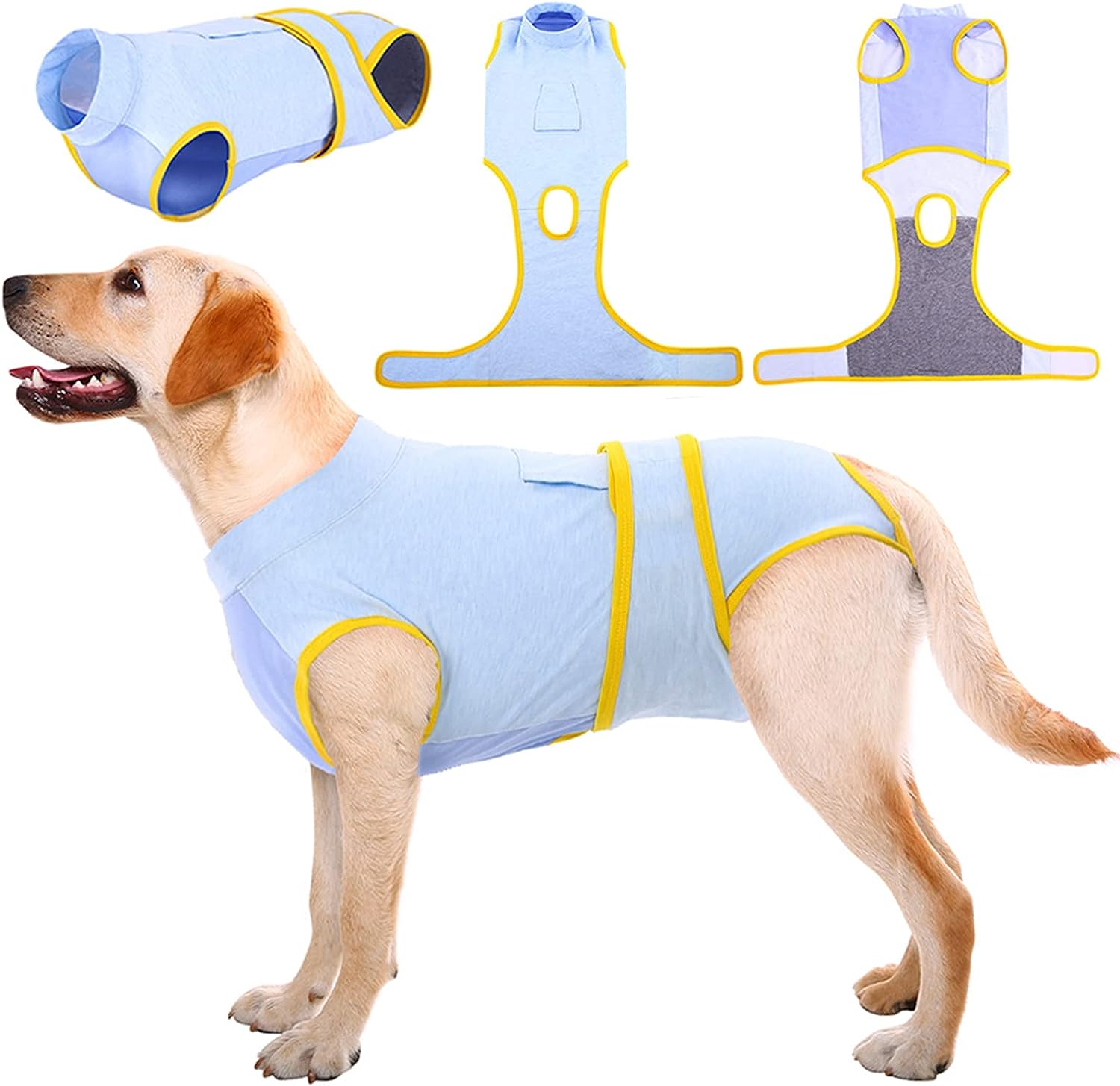 Suitical Recovery Suit Dog， Large， Blue Camouflage-