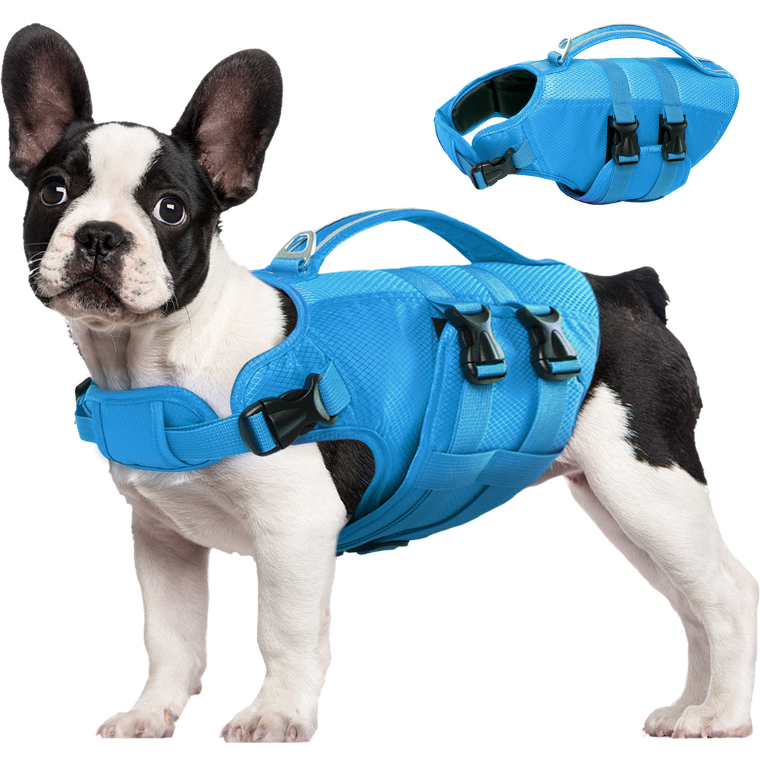 thumbnail image 2 of Kuoser Dog Life Jacket - High Flotation Pet Vest For Swimming & Boating, Multiple Sizes Available 2 of 13