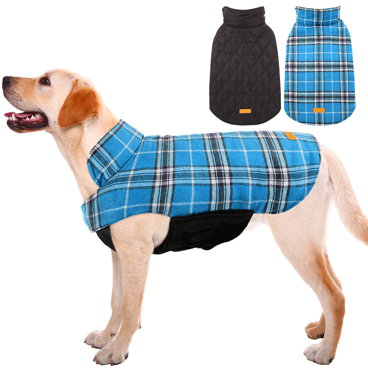 Kuoser Warm Dog Coat, Reversible Dog Jacket Waterproof Dog Winter
