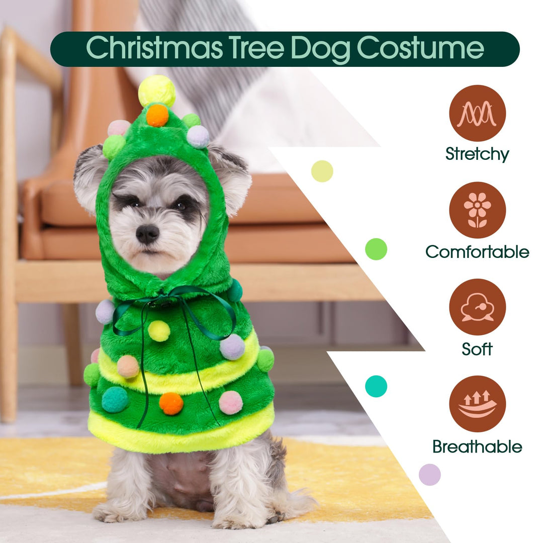 Dog Christmas Outfit, Christmas Tree Dog Costume – KUOSER
