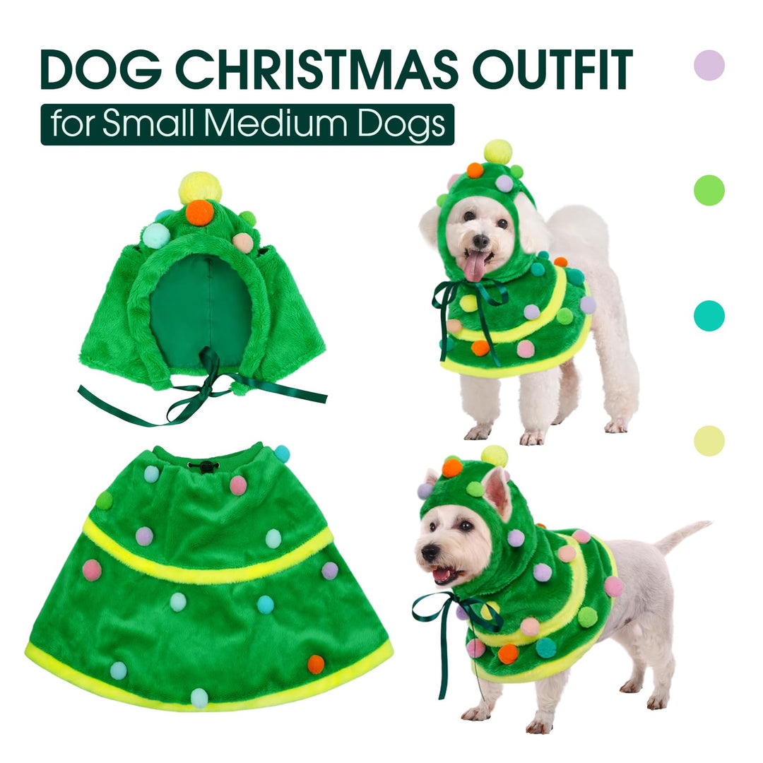 Dog Christmas Outfit, Christmas Tree Dog Costume – KUOSER